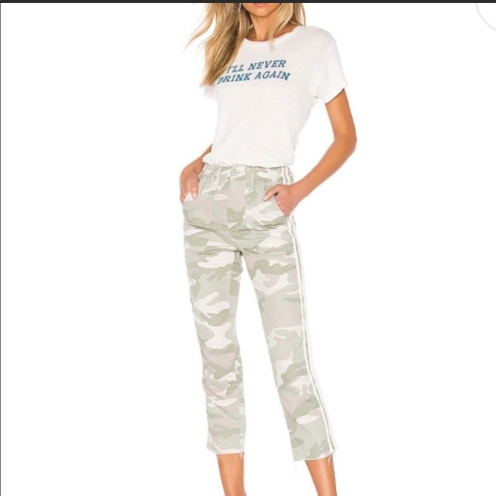 Mother | The Shaker Fray Camo Crop Jeans Pants New